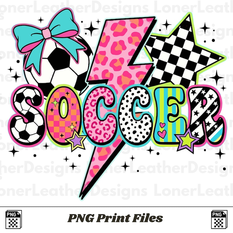 Soccer PNG | Soccer Sublimation | Flirty Soccer Bow PNG | Girls Game Day Design | Pink Preppy Sports Clip Art image 2