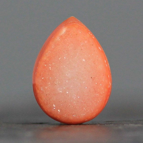 Orange Cabochon Druzy Gem - 21mm (2037)