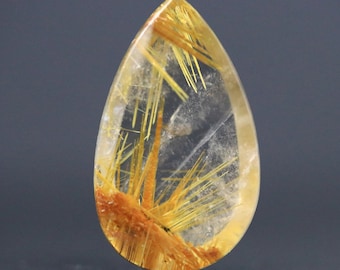 Gold Venus Hair Stone Quartz with Rutiles Beautiful Rare Gemstone Golden Rutile Rutilated Mineral Inclusions Natural Stone | 20.5 CARATS
