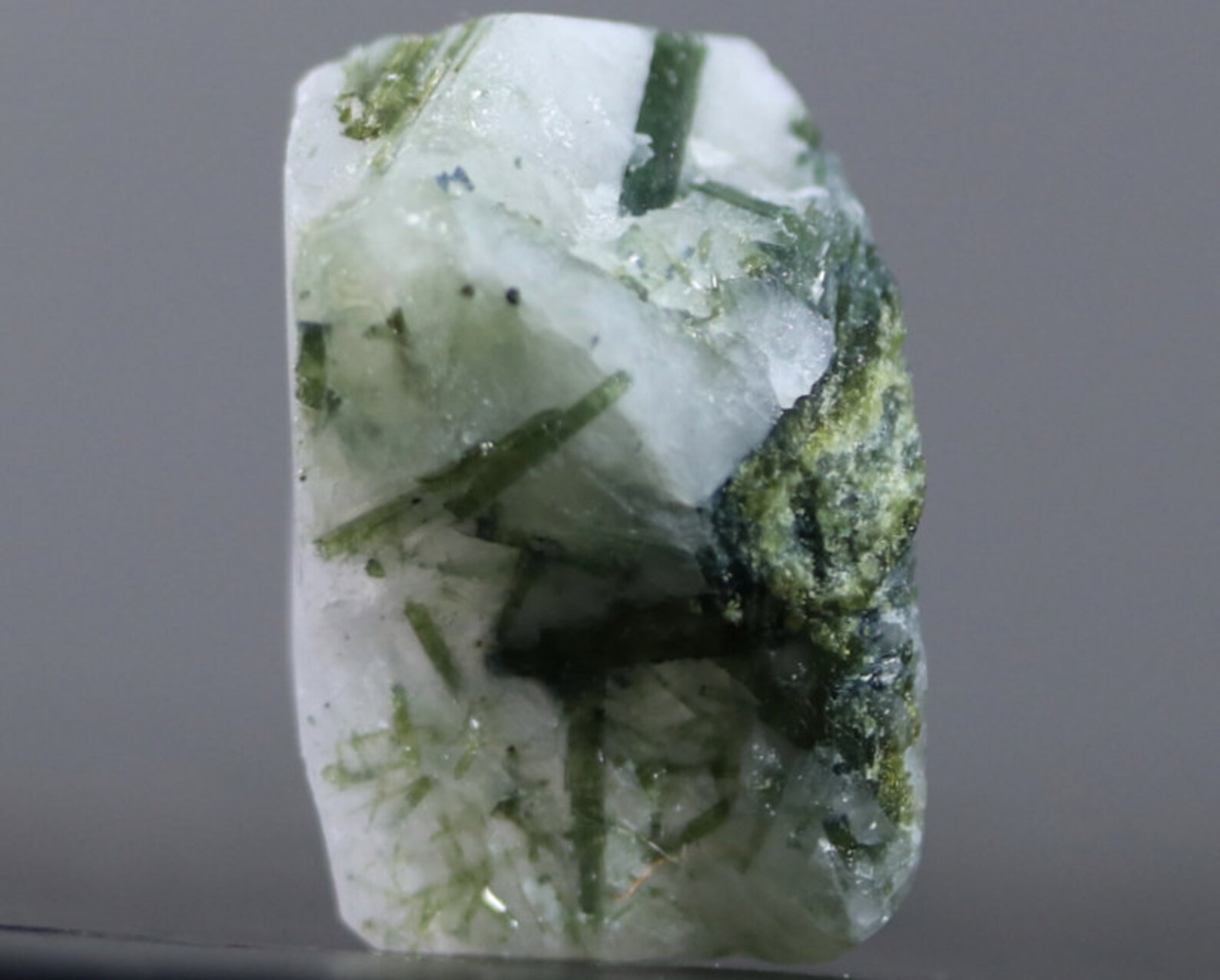 Green Epidote in White Quartz Unpolished Rough Gemstone Etsy