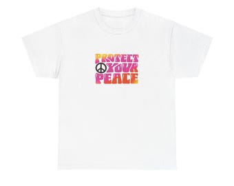 Camiseta unisex de algodón grueso: Protege tu paz