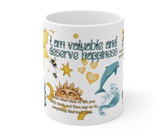 Diseño 10 - Tazas de café de cerámica, 11 oz, 15 oz