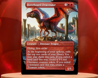 Bonehoard Dracosaur Custom Made Game Card Proxy