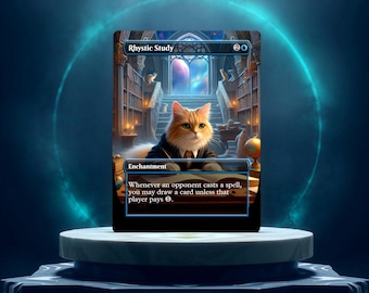 Rhystic Study Custom Made Game Card Proxy