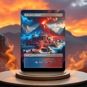 Proxy de carte de jeu sur mesure Volcanic Island