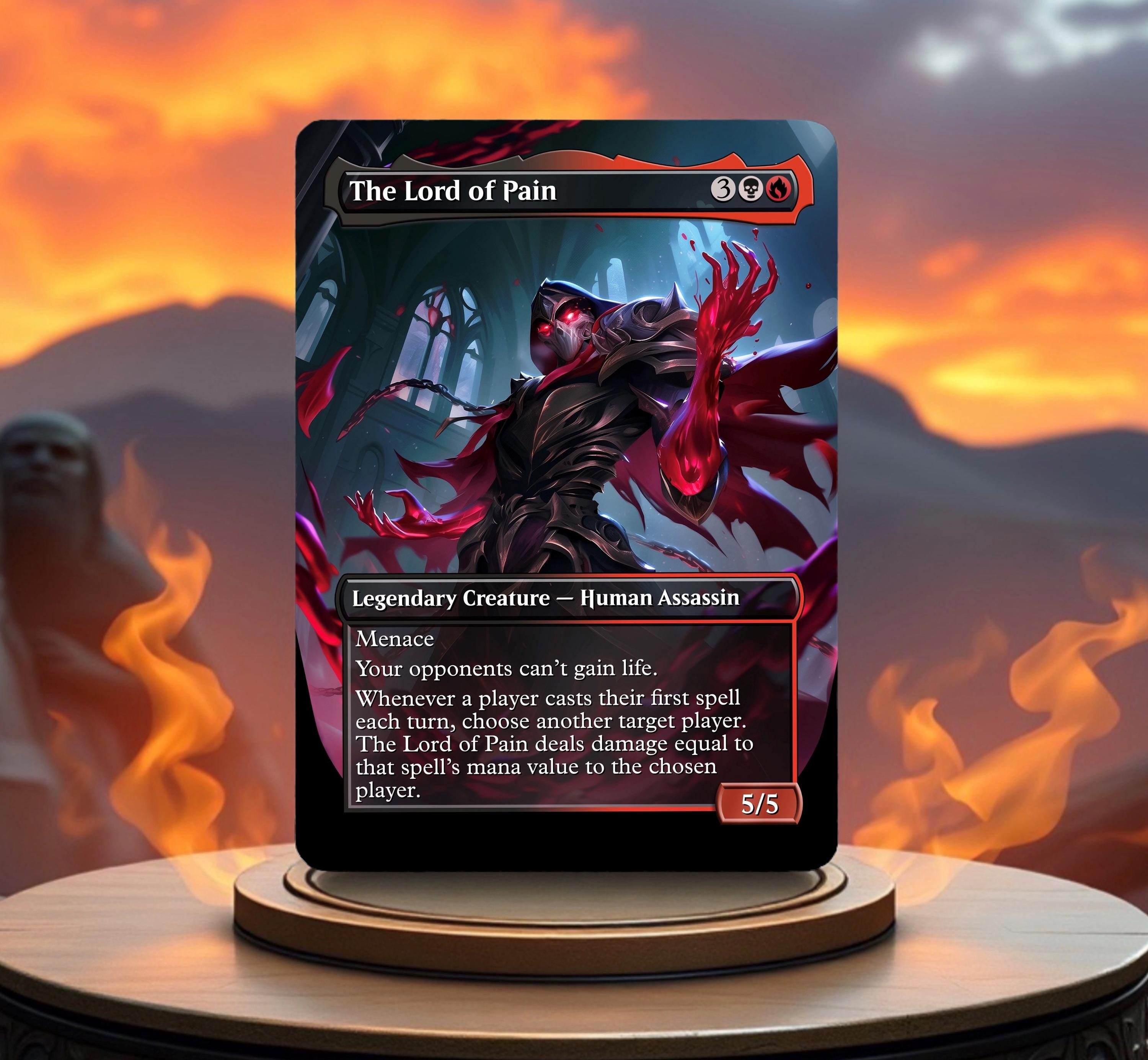 The Lord of Pain Custom Made Game Card Proxy The Lord of Pain Custom Made Game Card Proxy