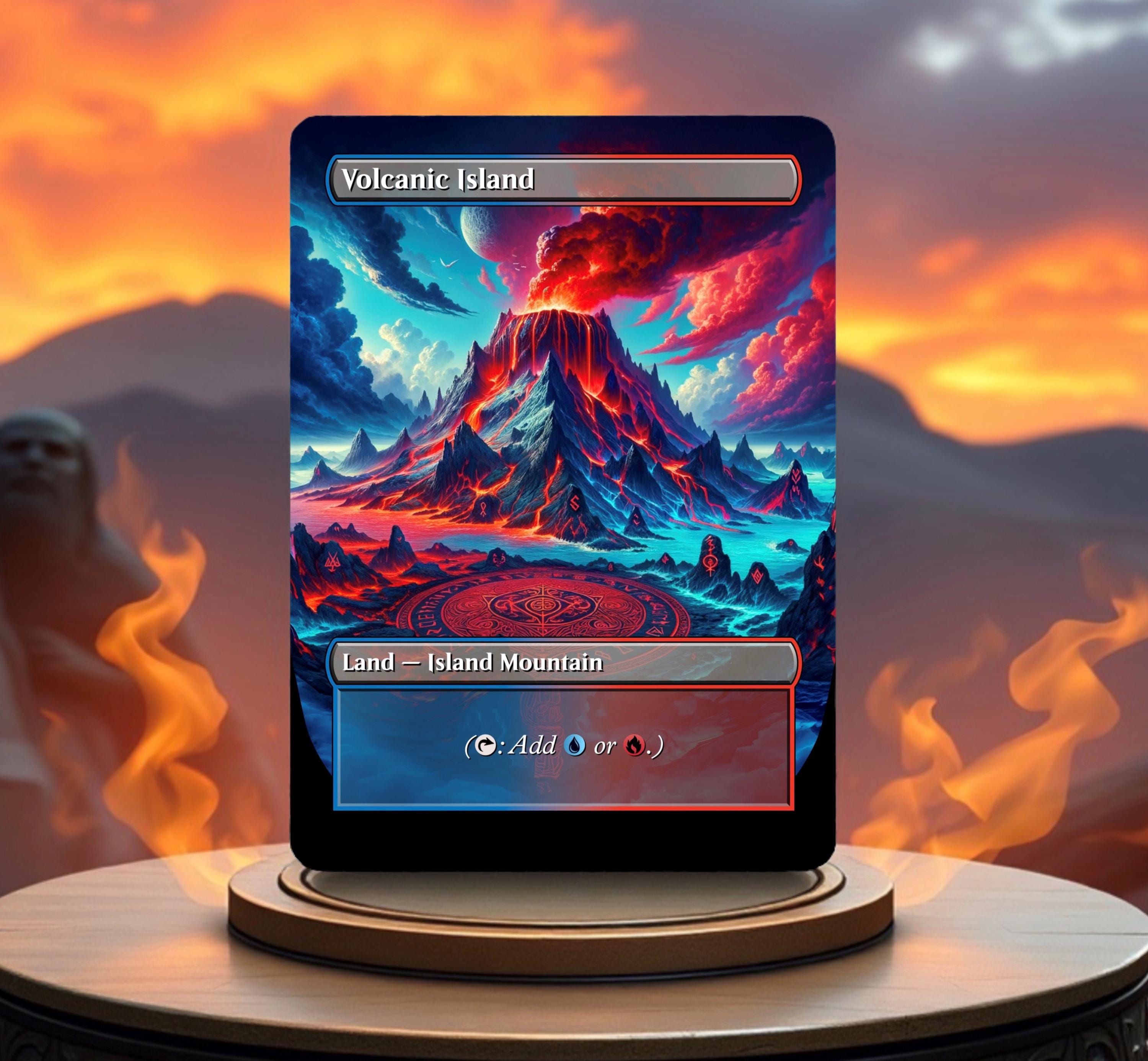 Mtg Proxy Volcanic Island - Etsy