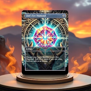 Mandataire de cartes de jeu personnalisées diamant oeil de lion