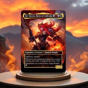 Sir Gwyn, Held von Ashvale Custom Made Game Card Proxy