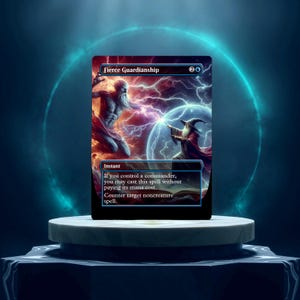 Tarjeta proxy de juego personalizada de Fierce Guardianship