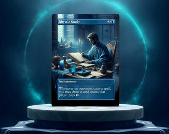 Rhystic Study Custom Made Game Card Proxy