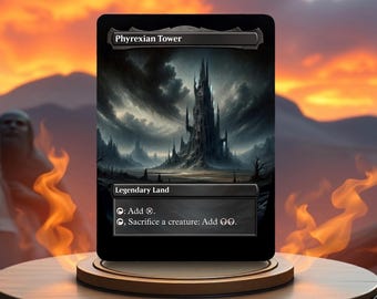 Phyrexian Tower Custom Made Game Card Proxy