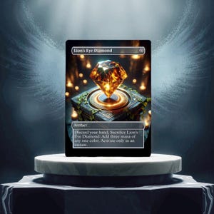 Mandataire de cartes de jeu personnalisées diamant oeil de lion