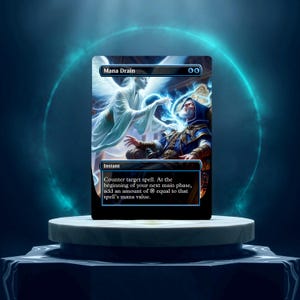 Tarjeta proxy de juego personalizada de drenaje de maná