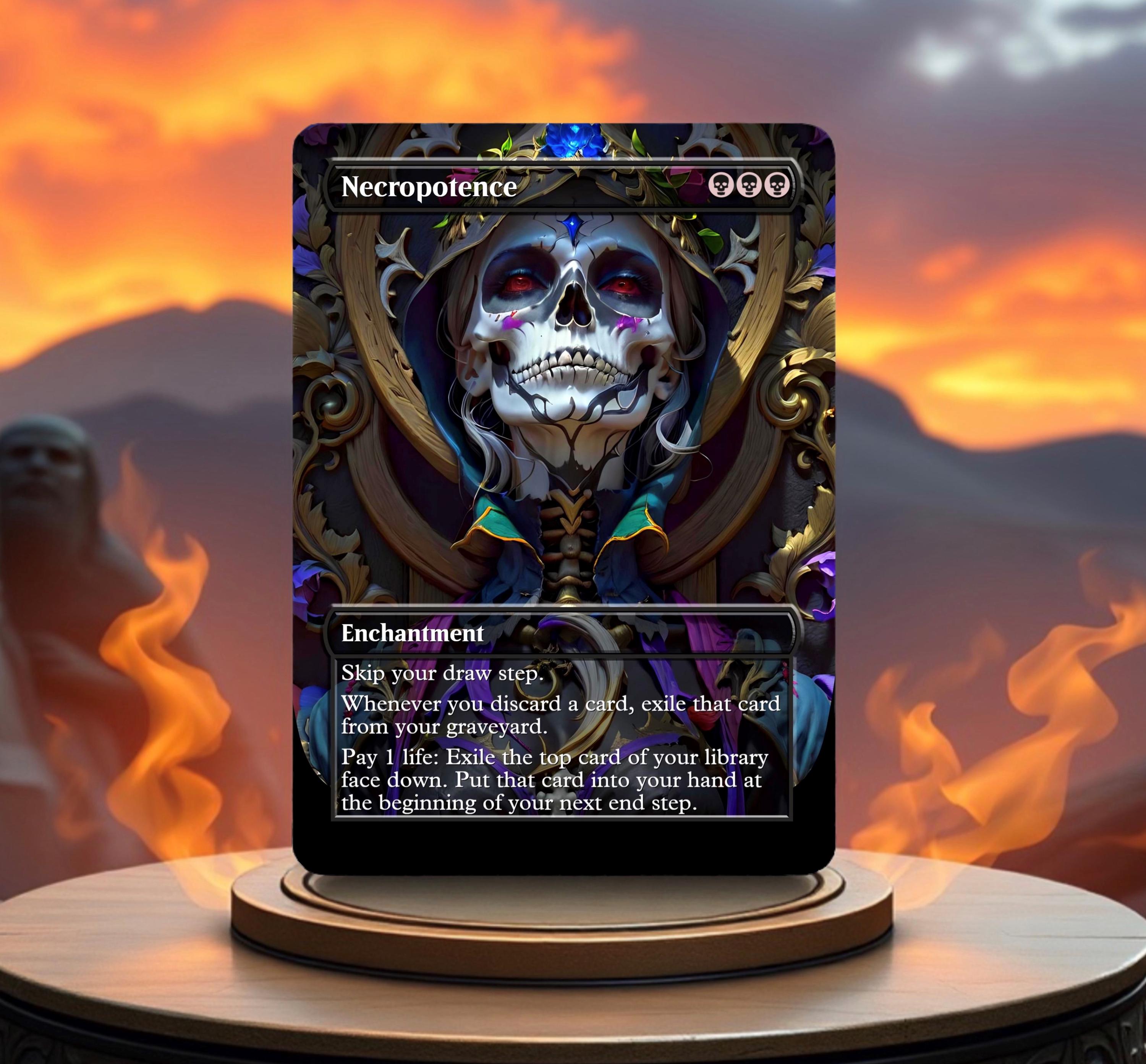 Mtg Necropotence Playmat - Etsy