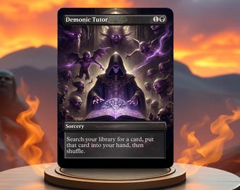 Demonic Tutor Custom Made Game Card Proxy