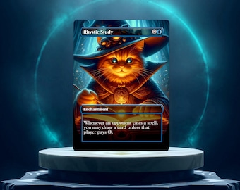 Rhystic Study Custom Made Game Card Proxy