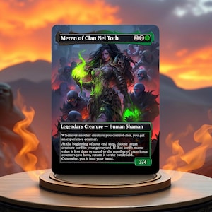 Meren of Clan Nel Toth Borderless NEON Metal Proxy for