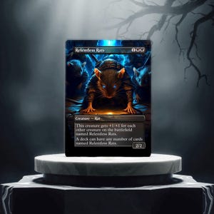 Relentless Rats Custom Made Game Card Proxy