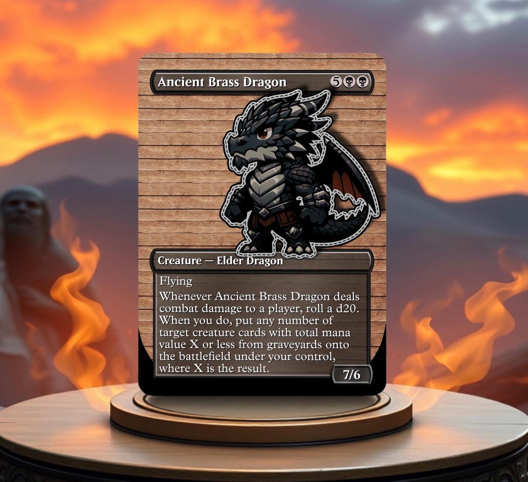 Ancient Brass Dragon Custom Made Game Card Proxy - Etsy