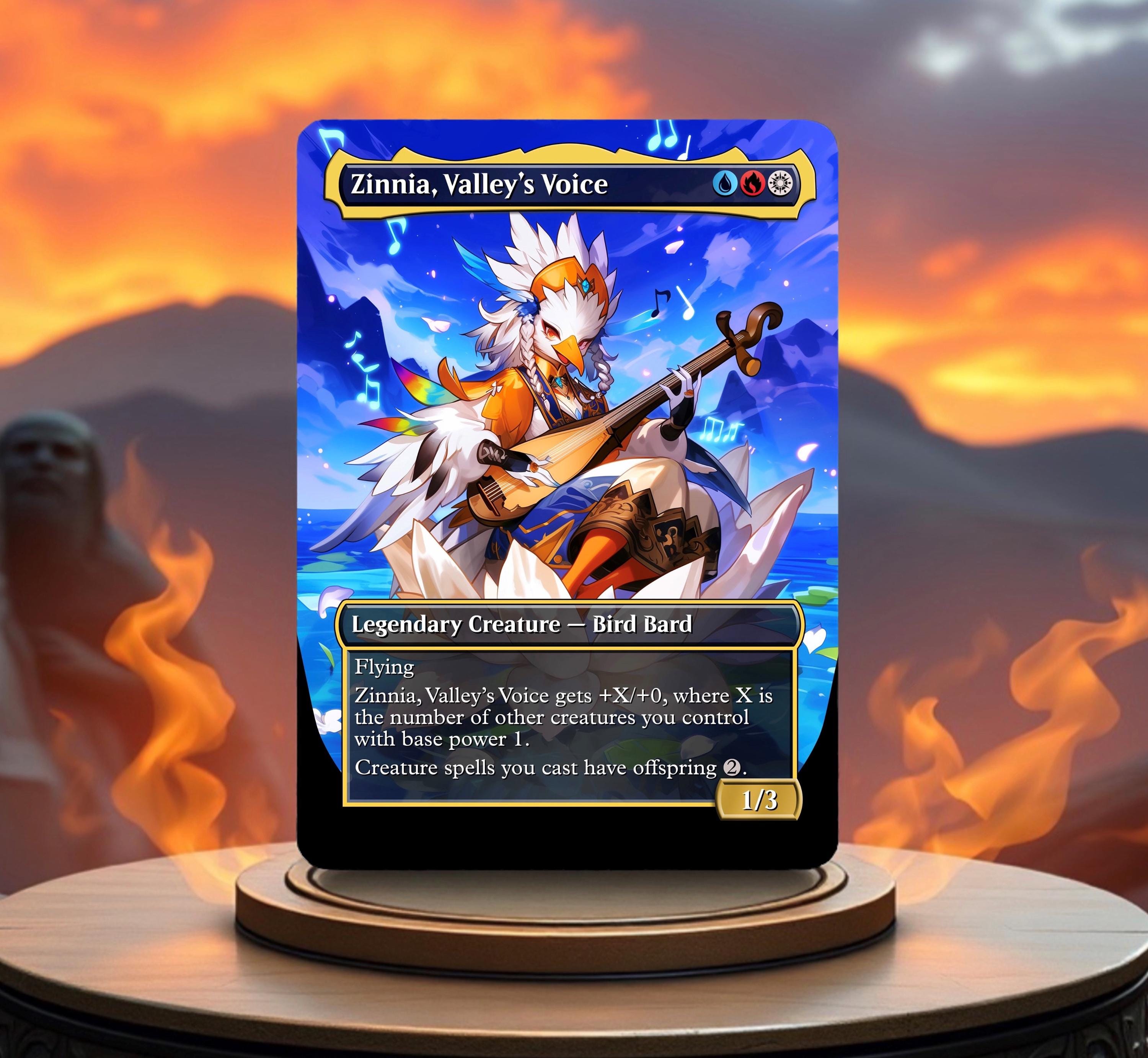 Zinnia, Valley's Voice (anime) Custom Made Game Card Proxy - Etsy