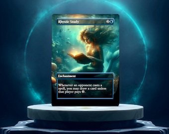 Rhystic Study Custom Made Game Card Proxy