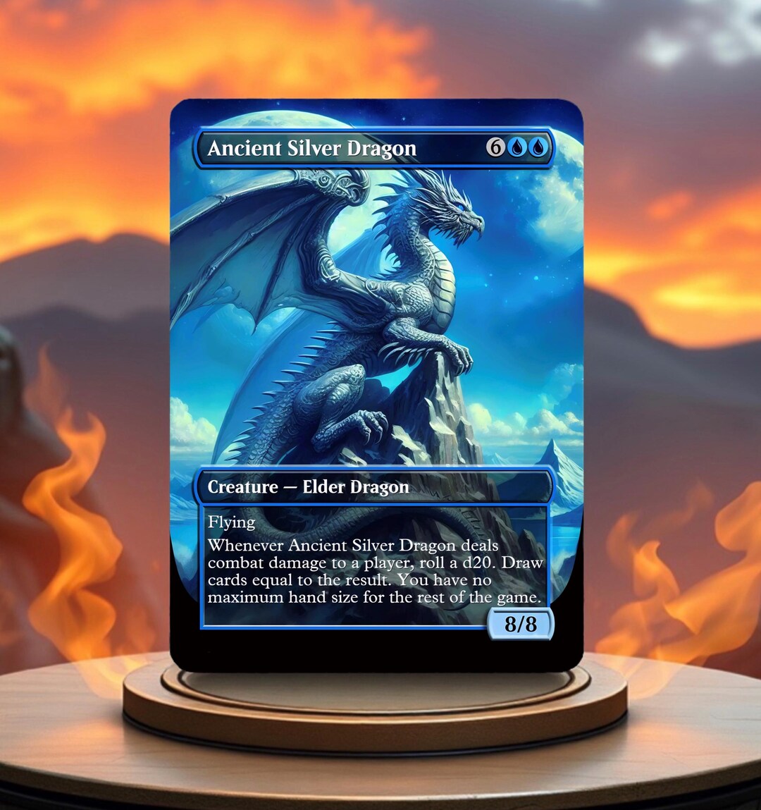 Ancient Silver Dragon Custom Made Game Card Proxy - Etsy