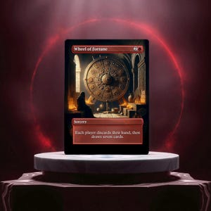 Tarjeta proxy de juego personalizada de la Rueda de la Fortuna