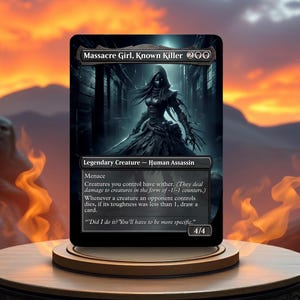 Massacre Girl Custom Made Game Card Proxy