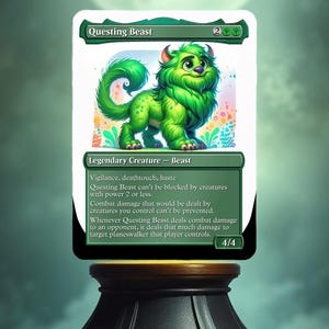 Tarjeta proxy de juego personalizada de Questing Beast