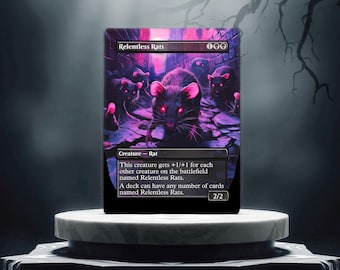 mtg relentless cards Relentless Rats 0754 Rainbow Foil Bonus Card Secret Lair MTG Near Mint