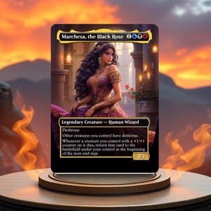 Tarjeta proxy de juego personalizada Marchesa, la Rosa Negra
