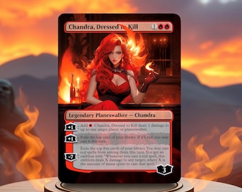 chandra dressed to kill modern 1x Chandra Dressed to Kill Emblem Custom Altered Gnd Cards