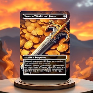 Sword of Wealth and Power Custom Made Game Card Proxy