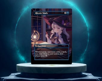 Rhystic Study Custom Made Game Card Proxy