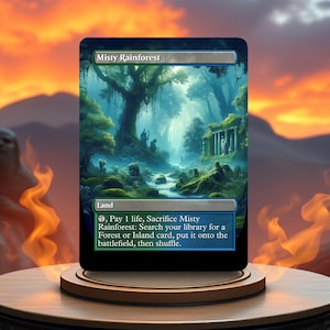 Proxy de cartes de jeu personnalisées Misty Rainforest