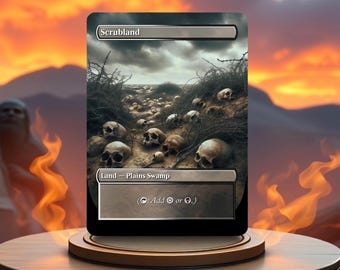 Scrubland - Full Art Custom Card - Etsy