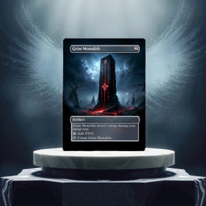 Tarjeta proxy de juego personalizada Grim Monolith
