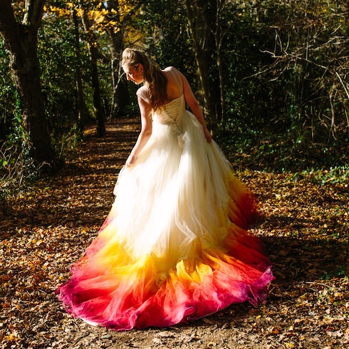 PHOENIX Dip Dye Ombre Wedding Dress 