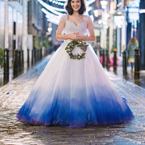 Dip Dye Wedding Dress Etsy Canada
