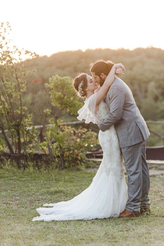 Chiffon mermaid wedding dress 2025