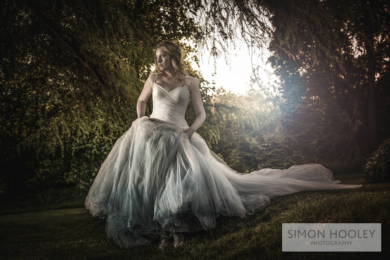 silk tulle wedding dress