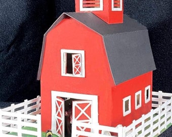 Putz Barn - DIY kit - 5" tall