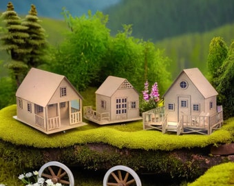 Beach Putz Houses Kit: DIY Miniature Village (Makes 3)