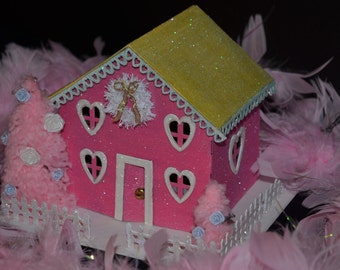 Putz House Kit Valentine Heart house.