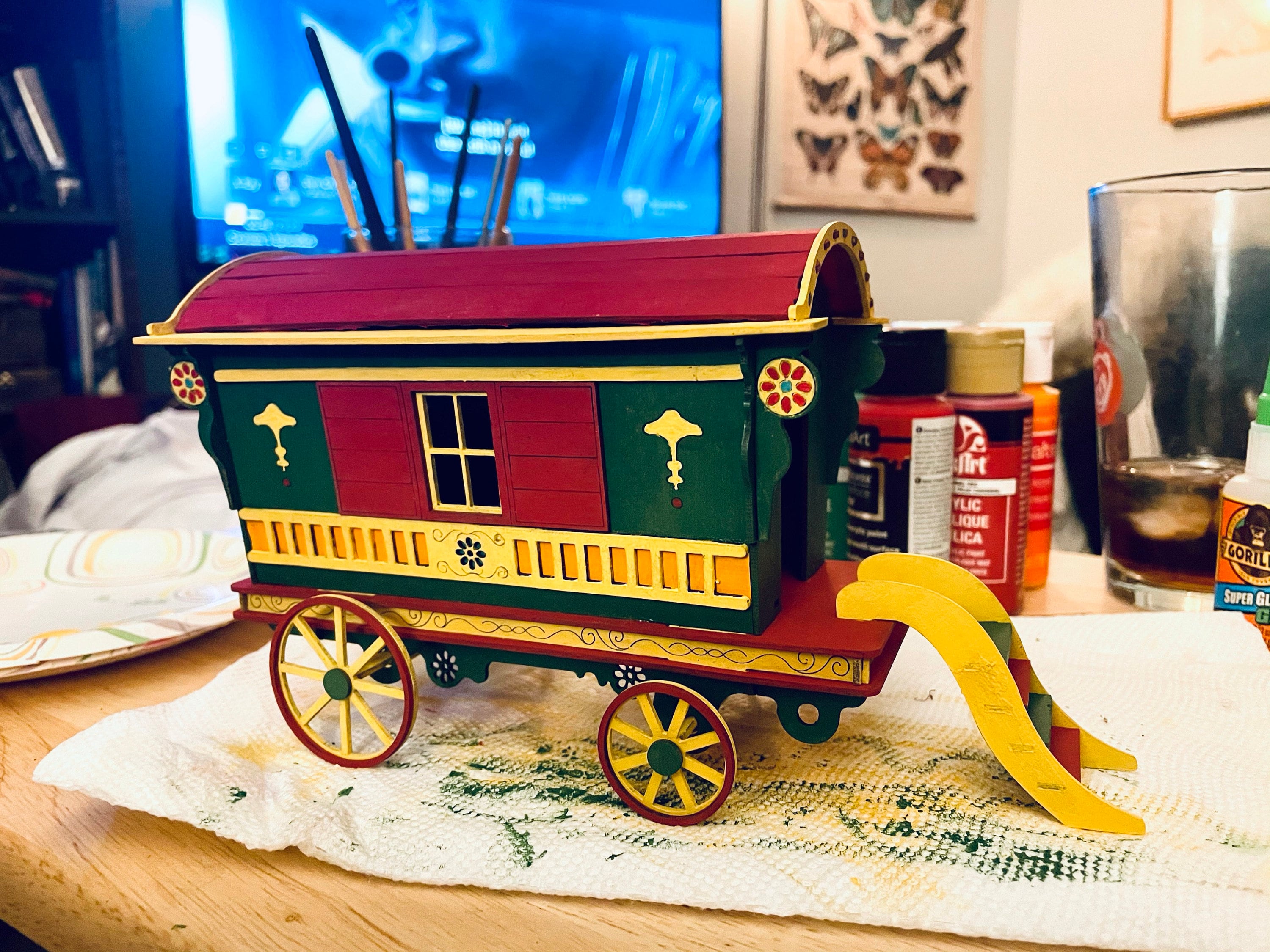 Gypsy Caravan Kit Build Your Own Vardo Wagon Mini Ships Etsy Australia