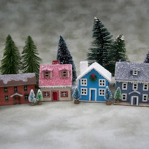 Putz house kit - Make 4 house - 3" tall -  Set A