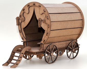 Gypsy Wagon kit - DIY build a Miniature wagon - Vardo -