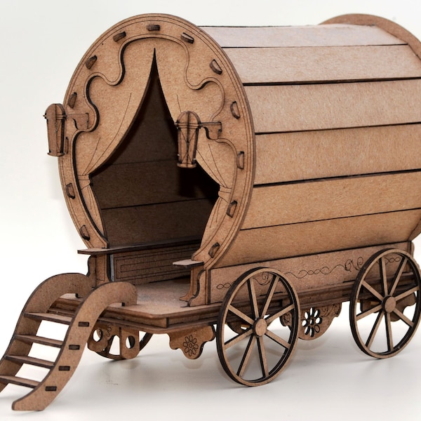 Gypsy Wagon kit - DIY build a Miniature wagon - Vardo -