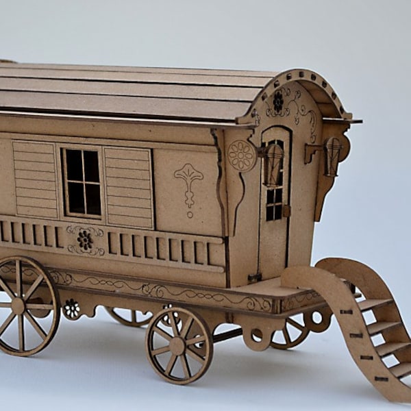Gypsy Caravan Kit- Build your own- Vardo Wagon- mini - Ships from USA